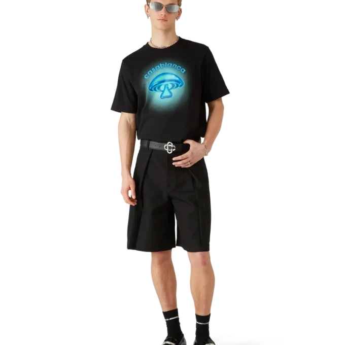 Airbrush Mushroom Logo T-shirt met korte mouwen