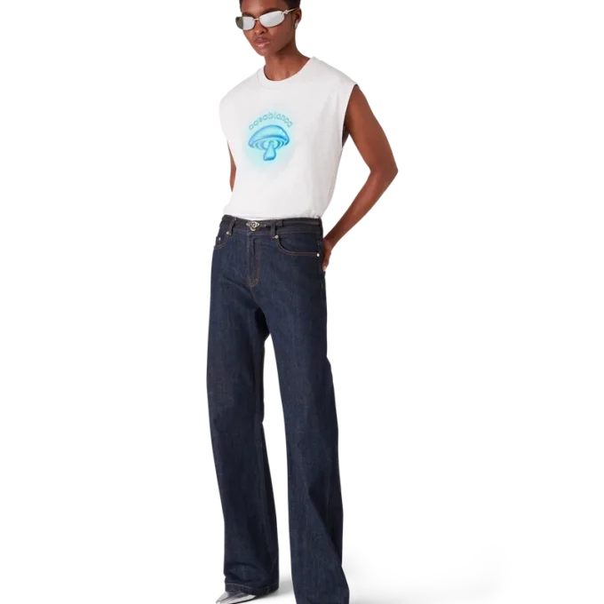 Airbrush Mushroom mouwloos T-shirt