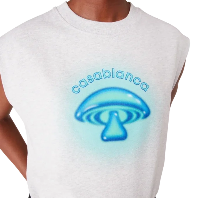 Airbrush Mushroom mouwloos T-shirt