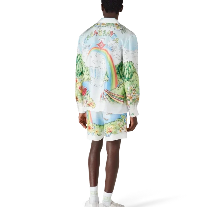 Aloha zijden overhemd met lange mouwen