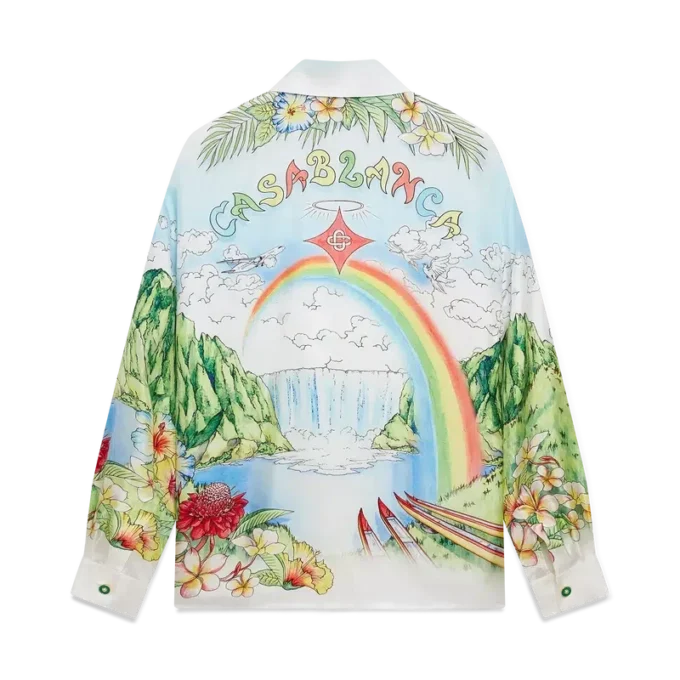 Aloha zijden overhemd met lange mouwen