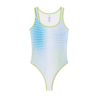 Badpak met kleurverloopprint