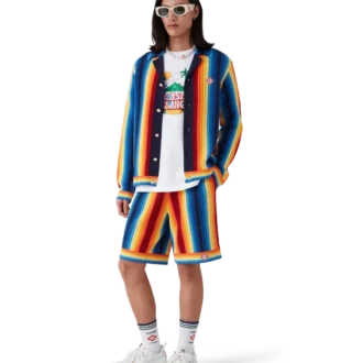 Badstof jasje met kleurverloopstrepen