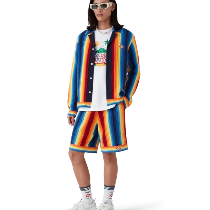 Badstof jasje met kleurverloopstrepen Badstof jasje met kleurverloopstrepen