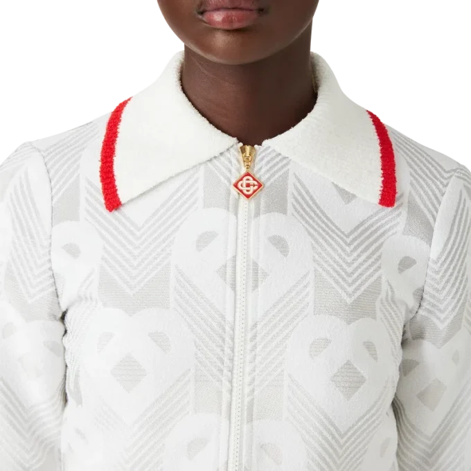 Badstofjasje met hartjesmonogram in kleurverloop