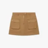 Beige katoenen minirok met zakken Beige katoenen minirok met zakken