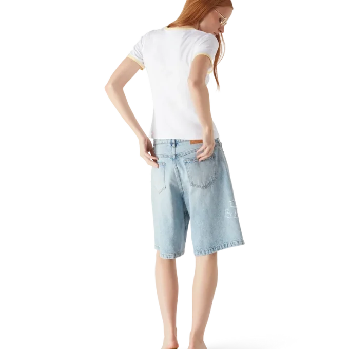 Beyond Destiny Longline Ringer T-shirt met korte mouwen