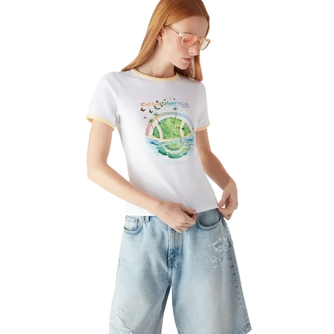 Beyond Destiny Longline Ringer T-shirt met korte mouwen