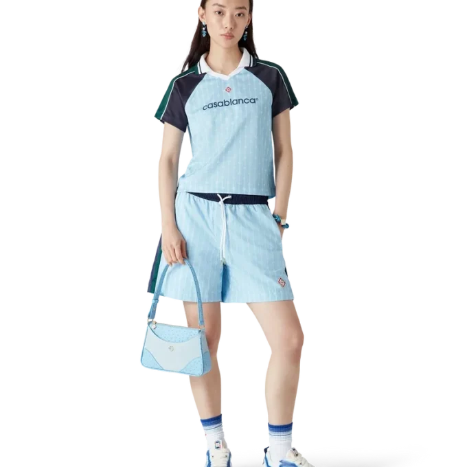 Blaue Jeanne Pochette-schoudertas