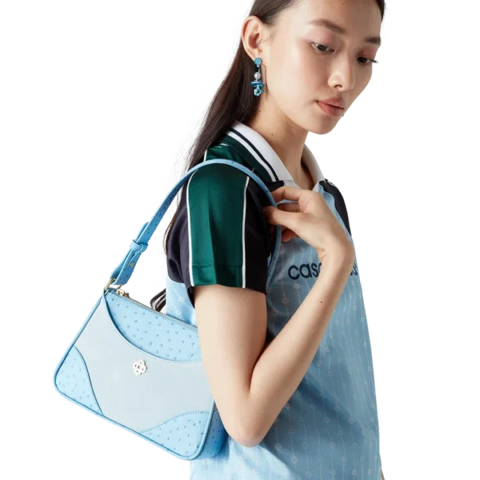 Blaue Jeanne Pochette-schoudertas