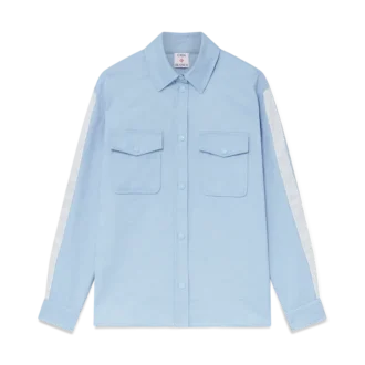 Blauw monogram overhemd met lange mouwen