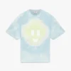 Blauw tie-dye oversized CC Smile T-shirt met korte mouwen Blauw tie-dye oversized CC Smile T-shirt met korte mouwen