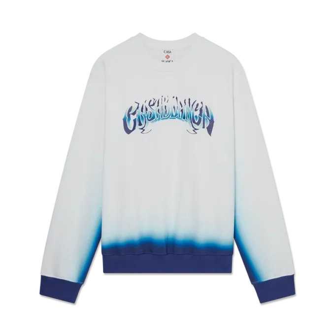 Blauw vervaagd sweatshirt