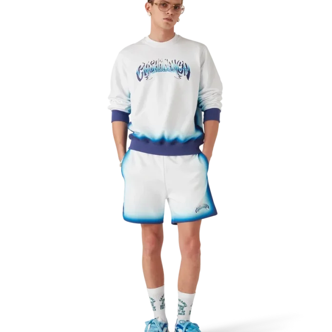 Blauw vervaagd sweatshirt