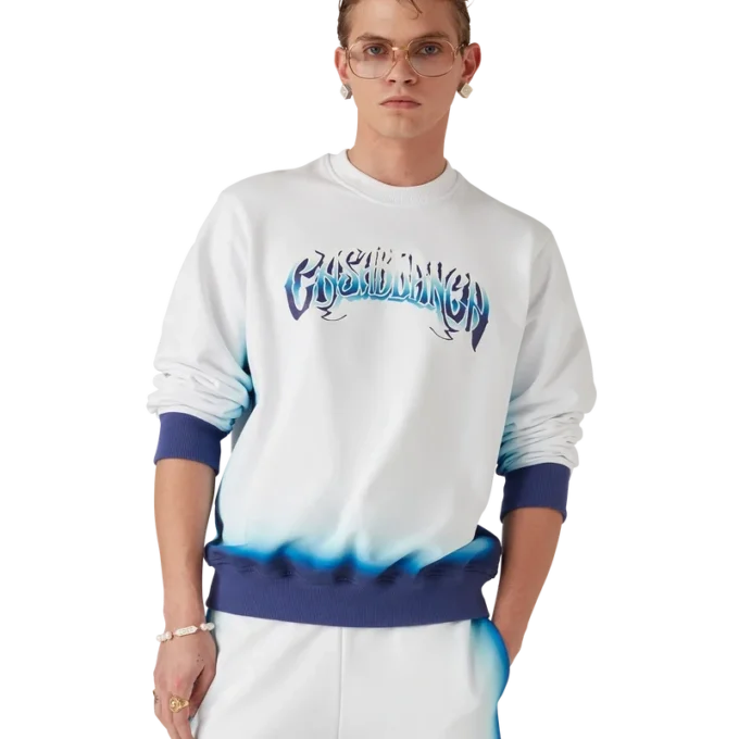 Blauw vervaagd sweatshirt