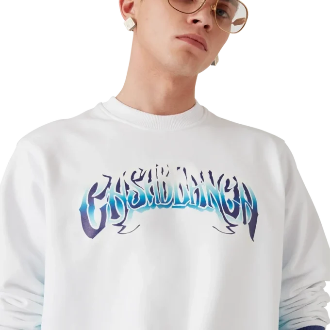 Blauw vervaagd sweatshirt