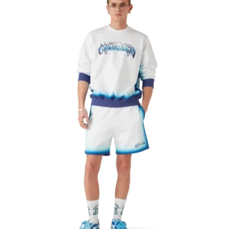 Blauwe Fade-sweatshorts