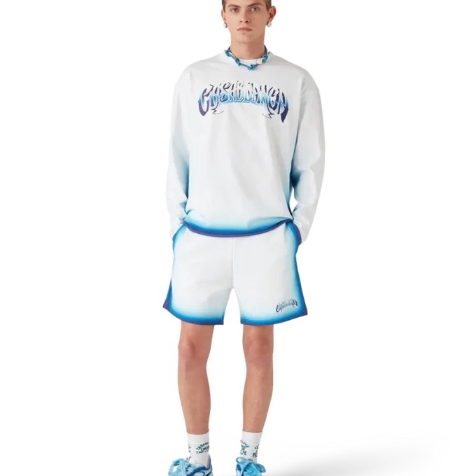 Blauwe geknoopte ketting