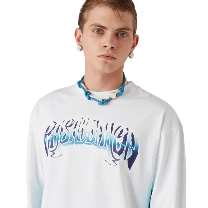 Blauwe geknoopte ketting