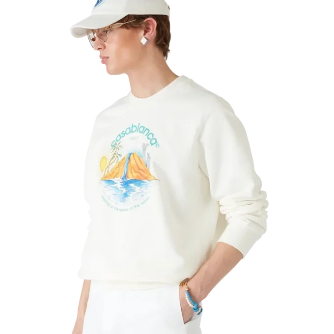 Blauwe geknoopte parelarmband