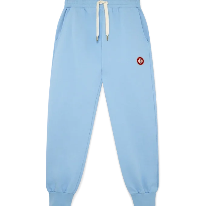 Blauwe joggingbroek met logopatch