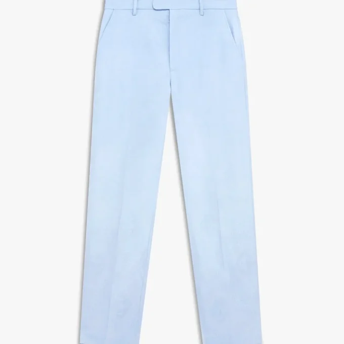 Blauwe Monogram-jacquardbroek met getailleerde pasvorm