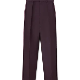 Blend getailleerde wollen zijstreepbroek van zijde