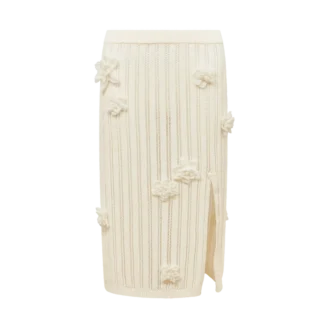 Bloemenkant gebreide rok