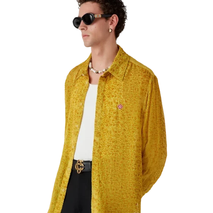 Bloemenprint Devora-zijden overhemd