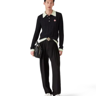 Bouclé overhemd met lange mouwen