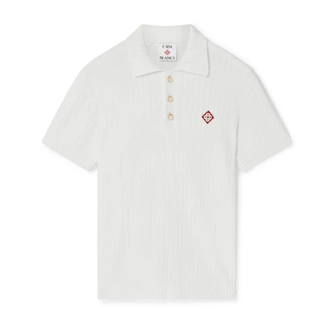 Bouclé poloshirt