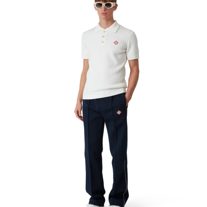 Bouclé poloshirt