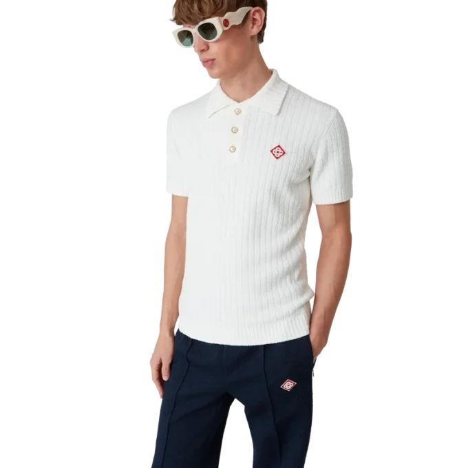 Bouclé poloshirt