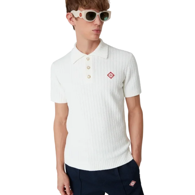 Bouclé poloshirt