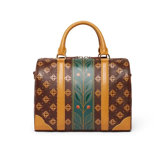 Bruine Mini Monogram Weekendtas