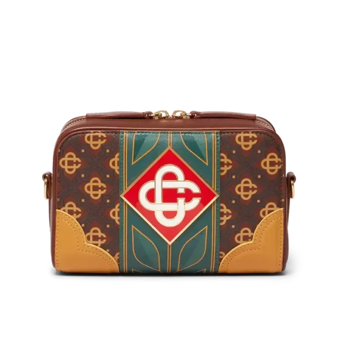 Bruine Monogram-schoudertas