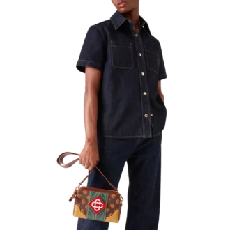 Bruine Monogram-schoudertas