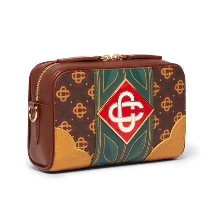 Bruine Monogram-schoudertas