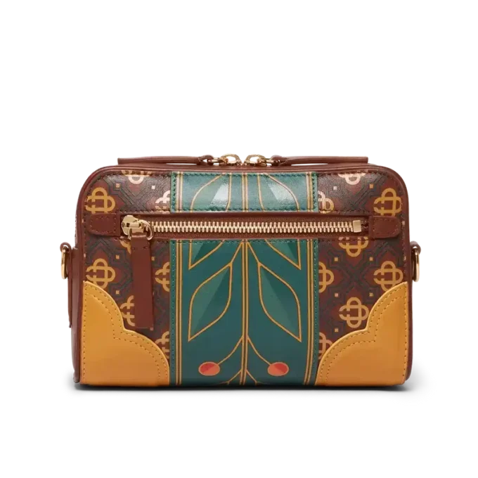 Bruine Monogram-schoudertas