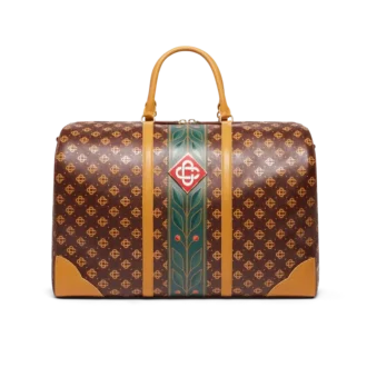 Bruine Monogram-weekendtas Bruine Monogram-weekendtas