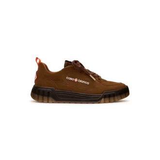 Bruine suède Court Sneaker voor dames