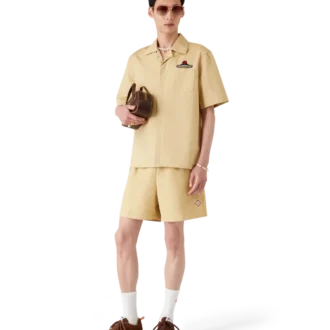 Bruine suède court sneaker voor heren