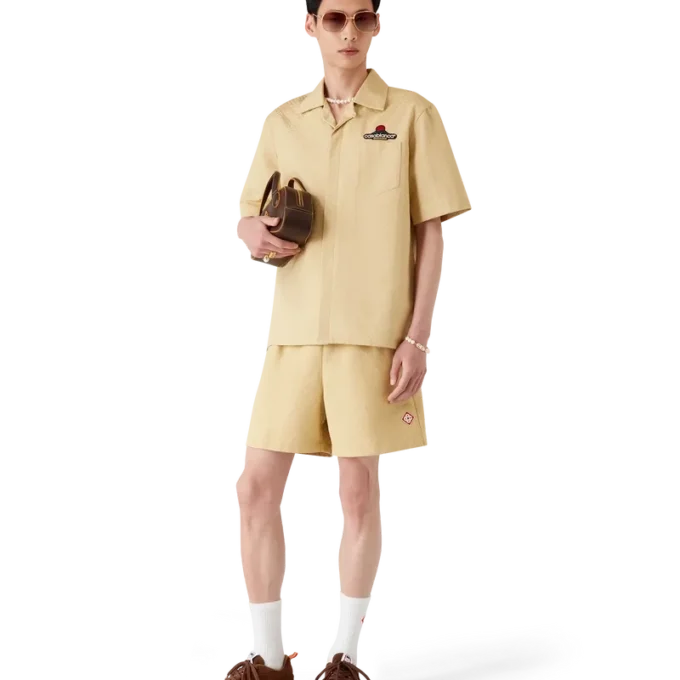 Bruine suède court sneaker voor heren