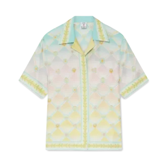 Candy Icons zijden twill overhemd met korte mouwen