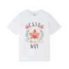 Casa Way Orchid-logo T-shirt met korte mouwen