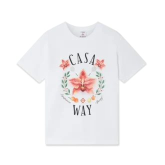 Casa Way Orchid-logo T-shirt met korte mouwen