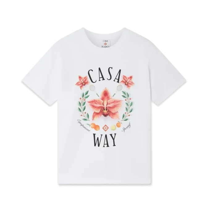 Casa Way Orchid-logo T-shirt met korte mouwen