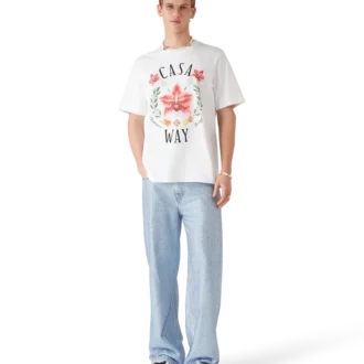 Casa Way Orchid-logo T-shirt met korte mouwen