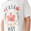 Casa Way Orchid-logo T-shirt met korte mouwen