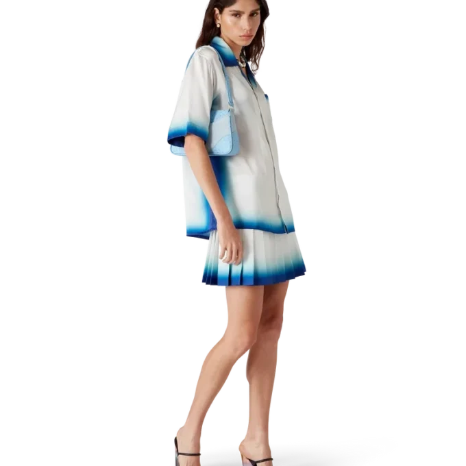 Casa Way Skate geplooide zijden rok